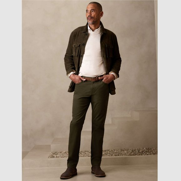 Banana Republic Slim Traveler Pant Cargo Green - Picture 1 of 6